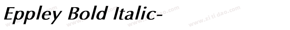 Eppley Bold Italic字体转换